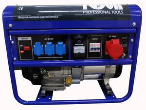 TUSON - Benzínová elektrocentrála 5000W OHV, AVR, třífázová, výstup 3x230V + 1x380V